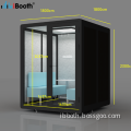 Acoustical office meeting pod for 4 persons